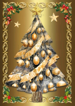 Preview: Reddy Cards Bastelset Weihnachtsbaumkarten