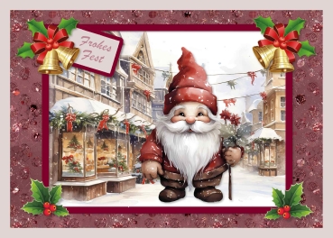 Preview: Reddy Cards Bastelset Niedliche Weihnachtswichtel