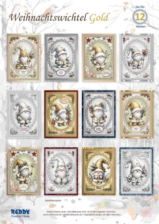 Reddy Cards Bastelset Goldige Weihnachtswichtel