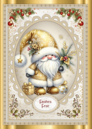 Reddy Cards Bastelset Goldige Weihnachtswichtel