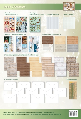 Preview: Reddy Cards Weihnachtswichtel, Set für 12 Karten
