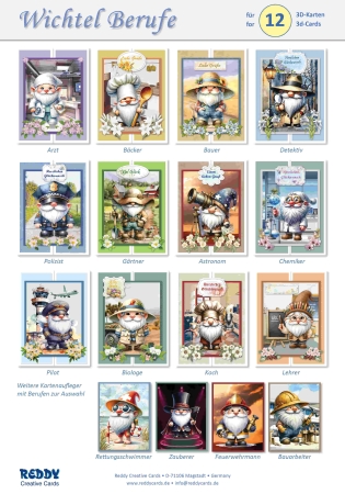Reddy Cards Bastelset Wichtelkarten Berufe