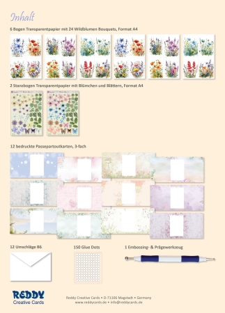 Preview: Reddy Cards Bastelset Wildblumen
