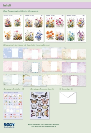 Preview: Reddy Cards Bastelset Wild Flowers 2