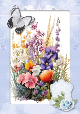 Preview: Reddy Cards Bastelset Wild Flowers 2