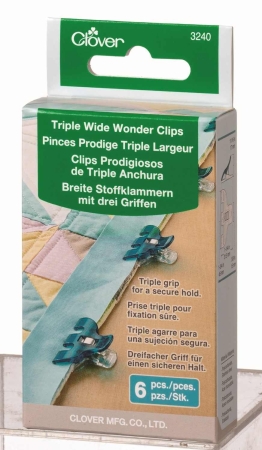Clover Wonder Clips Triple Wide Box mit 6 Stück