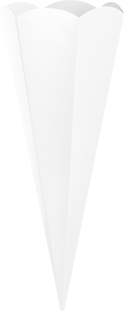 Preview: Schultüten Zuschnitt 69 cm weiss