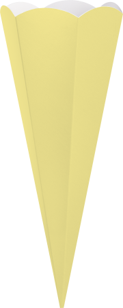 Preview: Schultüten Zuschnitt 69 cm sonnengelb