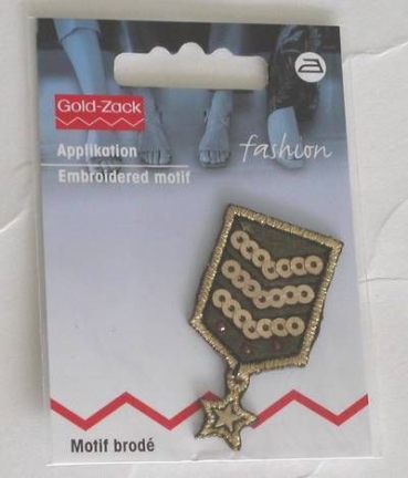 Gold-Zack Applikation Abzeichen mit Stern