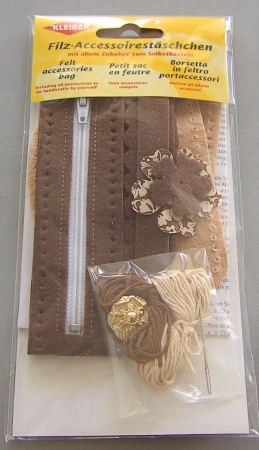Kleiber Filz-Accessoiretäschchen hellbraun