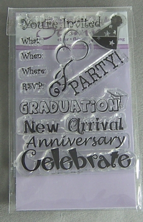 Royal Langnickel Mini-Stempel Acryl "Party Invitation"