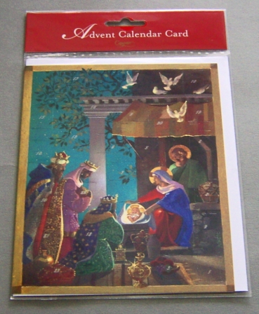 Caspari Adventskalender Karte "Nativity"