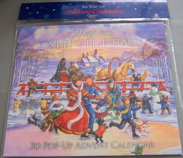 Caspari 3D Pop-Up Adventskalender "Magical Sleigh Ride"