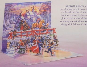 Preview: Caspari 3D Pop-Up Adventskalender "Magical Sleigh Ride"