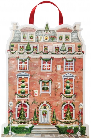 Caspari Adventskalender Karte Holiday Townhouse