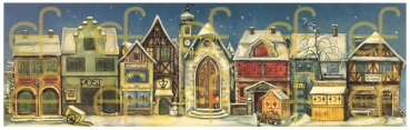 Adventskalender-Karte Motiv Stadt