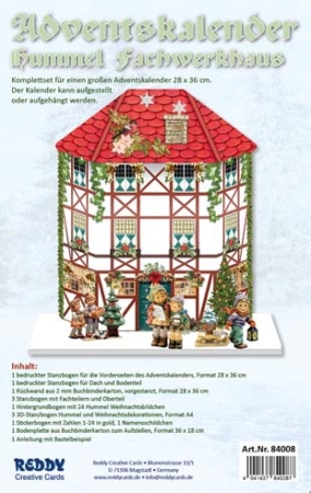 Reddy Cards Adventskalender Fachwerkhaus