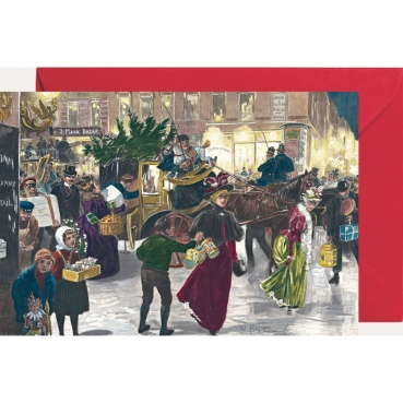 Miniadventskalender mit Umschlag Weihnachtseinkäufe