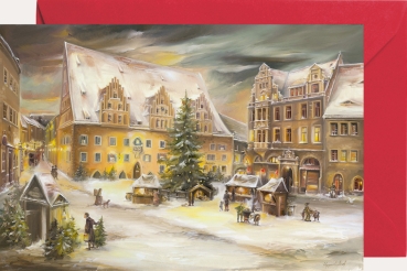 Miniadventskalender mit Umschlag Meißen Rathaus