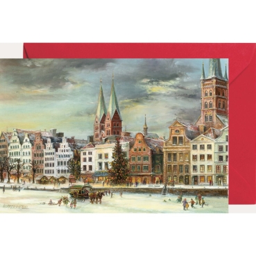 Miniadventskalender mit Umschlag Lübeck