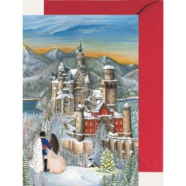 Miniadventskalender mit Umschlag Neuschwanstein