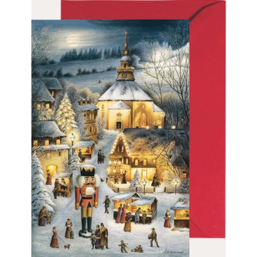 Miniadventskalender mit Umschlag Seiffen