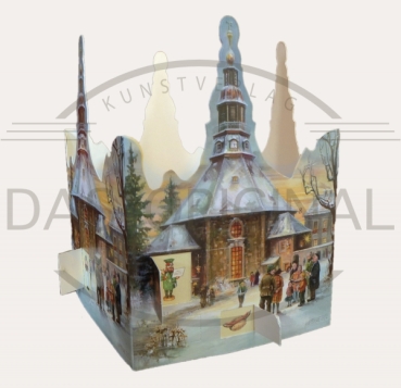Preview: Tisch Adventskalender Seiffener Kirche
