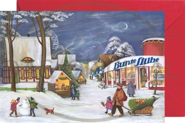 Miniadventskalender mit Umschlag Ahrenshoop - Bunte Stube