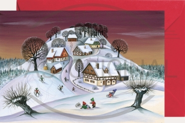 Miniadventskalender mit Umschlag Winterspaß