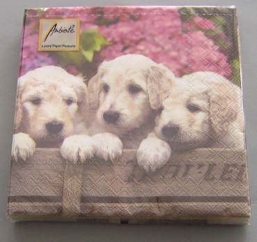 Ambiente Lunch Serviette 33 x 33 cm pro Stück Little Puppies
