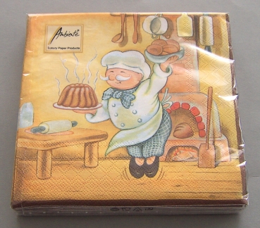 Ambiente Lunch Serviette 33 x 33 cm pro Stück Bakerman