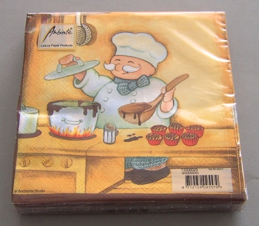 Preview: Ambiente Lunch Serviette 33 x 33 cm pro Stück Bakerman