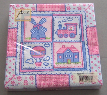 Ambiente Lunch Serviette 33 x 33 cm pro Stück Children's Patchwork