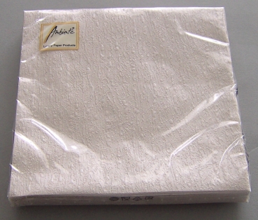 Ambiente Lunch Serviette 33 x 33 cm pro Stück Noblesse Pearl taupe