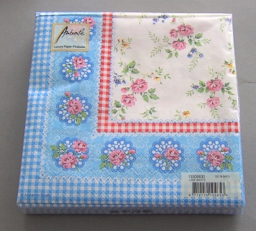 Ambiente Lunch Serviette 33 x 33 cm pro Stück Blumen