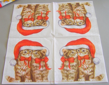 Ambiente Lunch Serviette 33 x 33 cm pro Stück Dressed Kitten