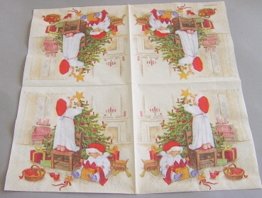 Ambiente Lunch Serviette 33 x 33 cm pro Stück Waiting for Christmas