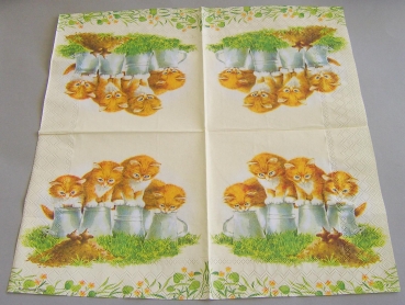Ambiente Lunch Serviette 33 x 33 cm pro Stück Four Kittens