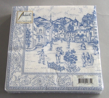 Ambiente Lunch Serviette Toile Blue pro Stück