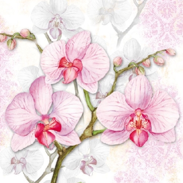 Ambiente Lunch Serviette Orchids Lilac pro Stück