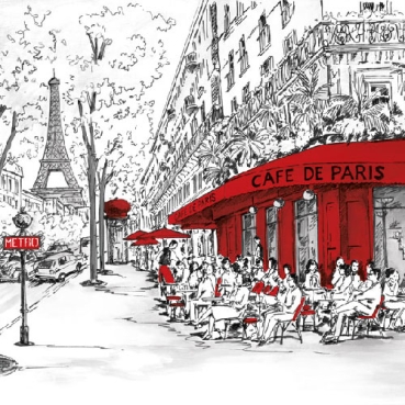 Ambiente Lunch Serviette Joli Paris pro Stück