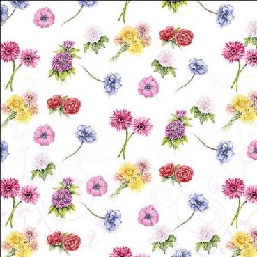 Ambiente Lunch Serviette 33 x 33 cm pro Stück Flower Festival