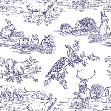 Ambiente Lunch Serviette 33 x 33 cm pro Stück Woodland Animals