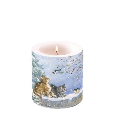 Ambiente 8 x 7 cm Kerze Small Watching Birds