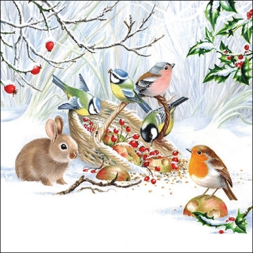 Ambiente Lunch Serviette 33 x 33 cm pro Stück Winter Treat