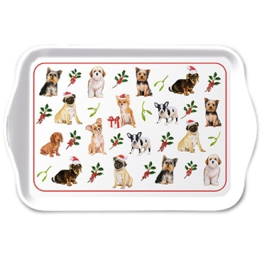 Ambiente Tablett 13 x 21 cm Christmas Dogs