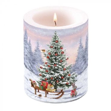 Ambiente Kerze BIG 12 x 10 cm Winter Animals