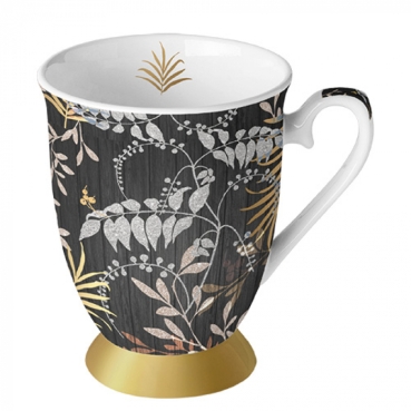 Ambiente 0,25 l Luxury Leaves Black