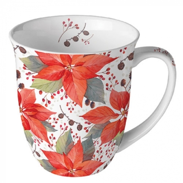 Ambiente Tasse 0,4 l Poinsetta and Berries
