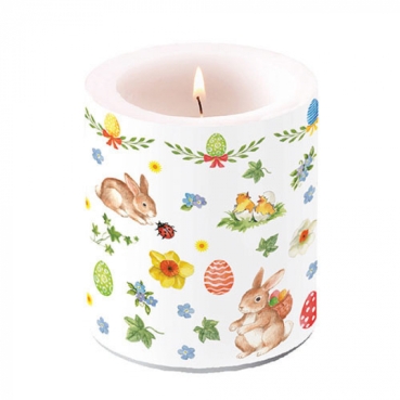 Ambiente Kerze Medium 10 x 10 cm Easter College